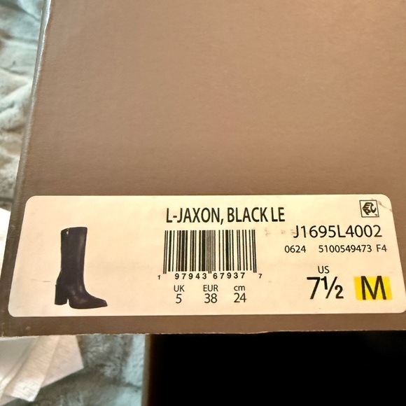 Franco Sarto Jaxon Mid Calf Boots Black Leather NEW Size 7.5M w/ Box - Picture 15 of 16